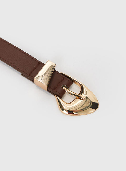 You're Strong Belt Dark Brown / Gold