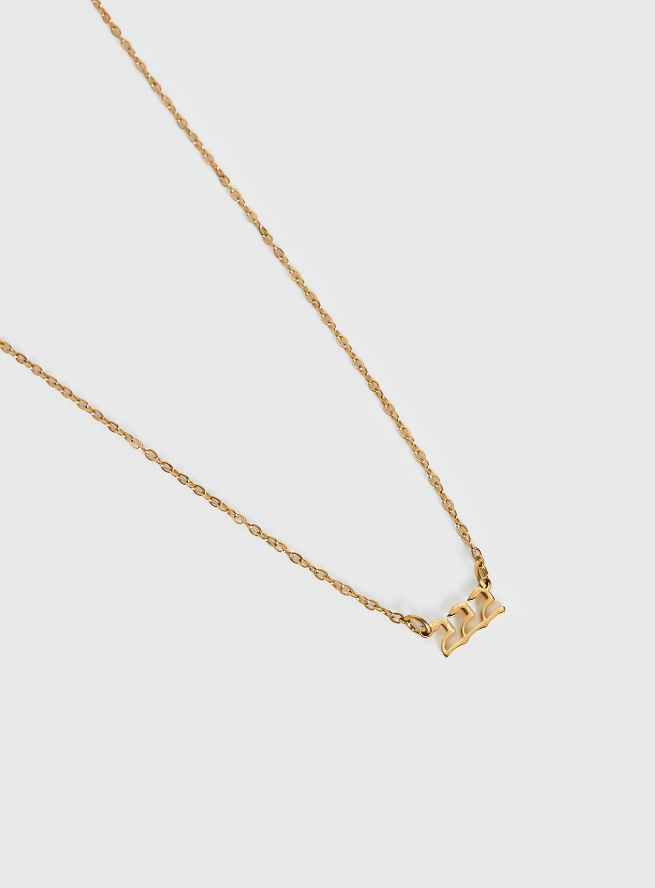 Engel 222 Vergoldete Halskette Gold