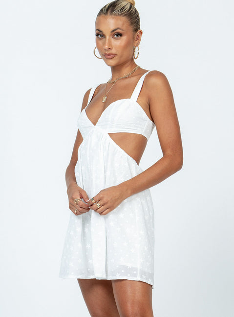 knee length dresses for ladies Khalia Mini Dress White