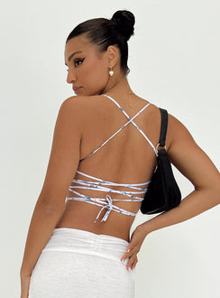 product Princess Polly Sleeveless Square Neck  Durell Top White / Floral