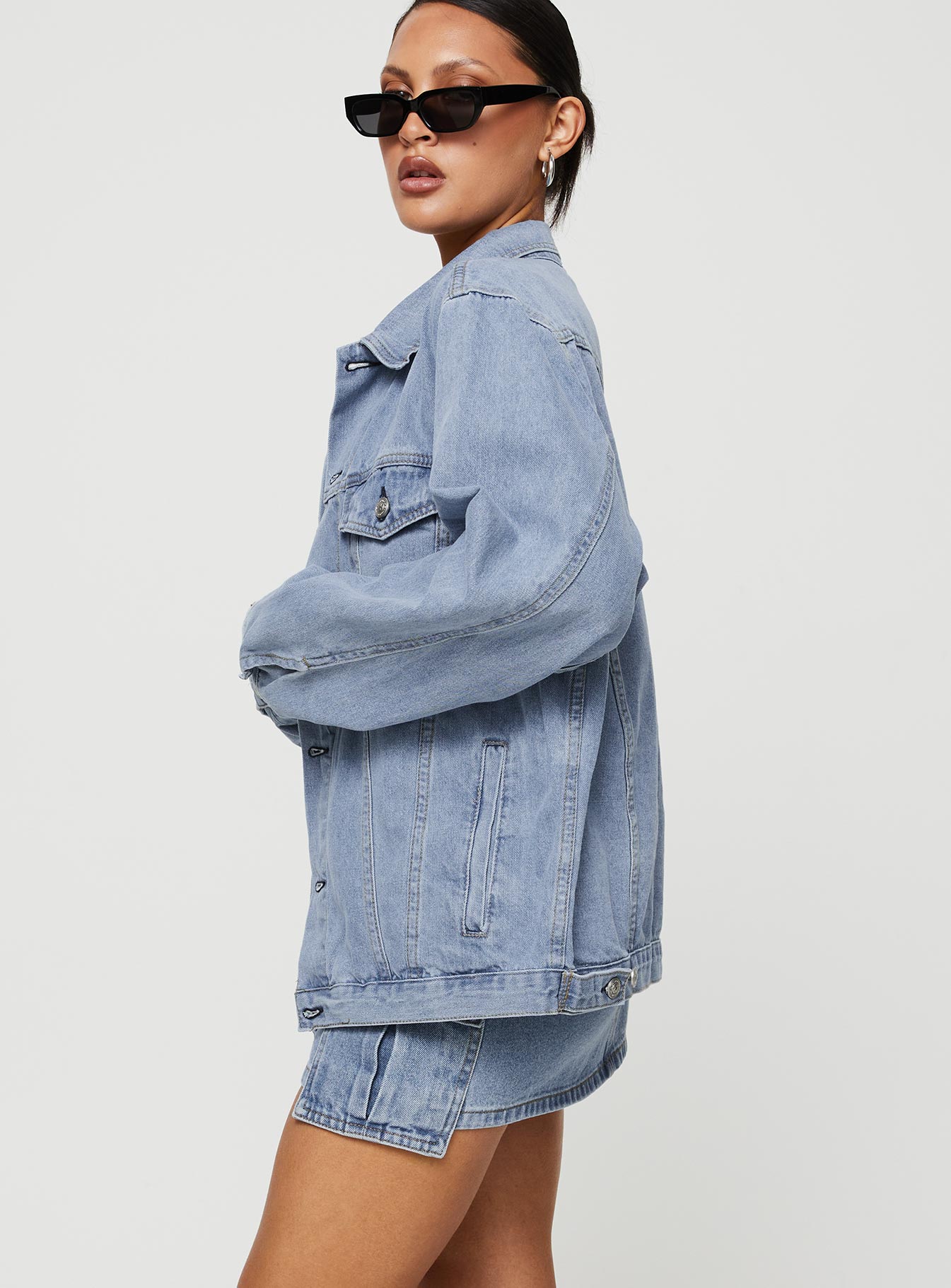 Western Denim Jacket Pale Blue