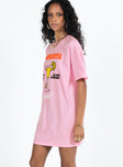 Princess Polly High Neck  Margarita Shirt Dress Pink