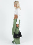 Princess Polly mid-rise  Snow Parachute Pants Green