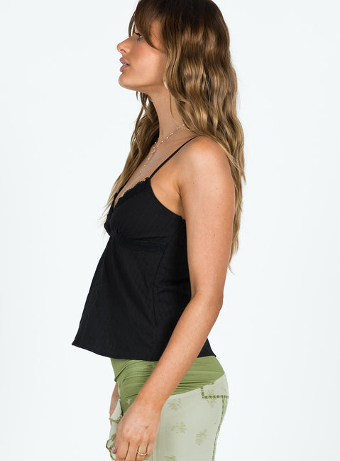 product Princess Polly Sleeveless Sweetheart  Lunya Top Black