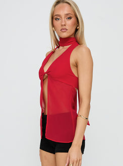Scarface Tie Top Red
