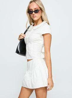Sweet Treat Button Up Set White