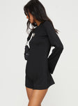 Long sleeve romper Low back with invisible zip and tie fastening, flared cuff, high neckline Good stretch, unlined