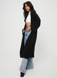 Finneas Longline Cardigan Black Princess Polly  Cropped 