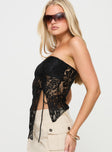 Alvara Strapless Top Black