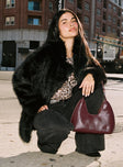 Super Trouper Faux Fur Jacket Black