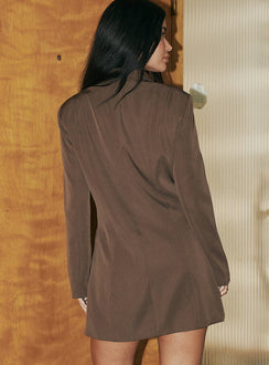 product Princess Polly High Neck  Simu Blazer Mini Dress Chocolate