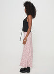 Maxi skirt Floral print, invisible zip fastening Non-stretch material, fully lined 