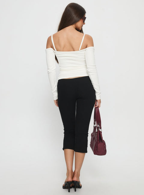 Baseline Rib Capri Pants Black Tall