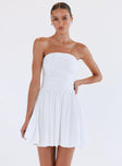 Princess Polly Sweetheart Neckline  Rashida Strapless Mini Dress White