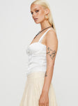 product Princess Polly Sleeveless Asymmetric Neckline  Layson Top White