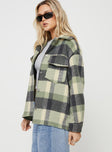 Veera Plaid Shacket Sage