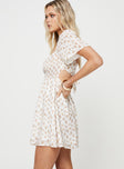 product Princess Polly Square Neck  Summer Nights Mini Dress White Floral