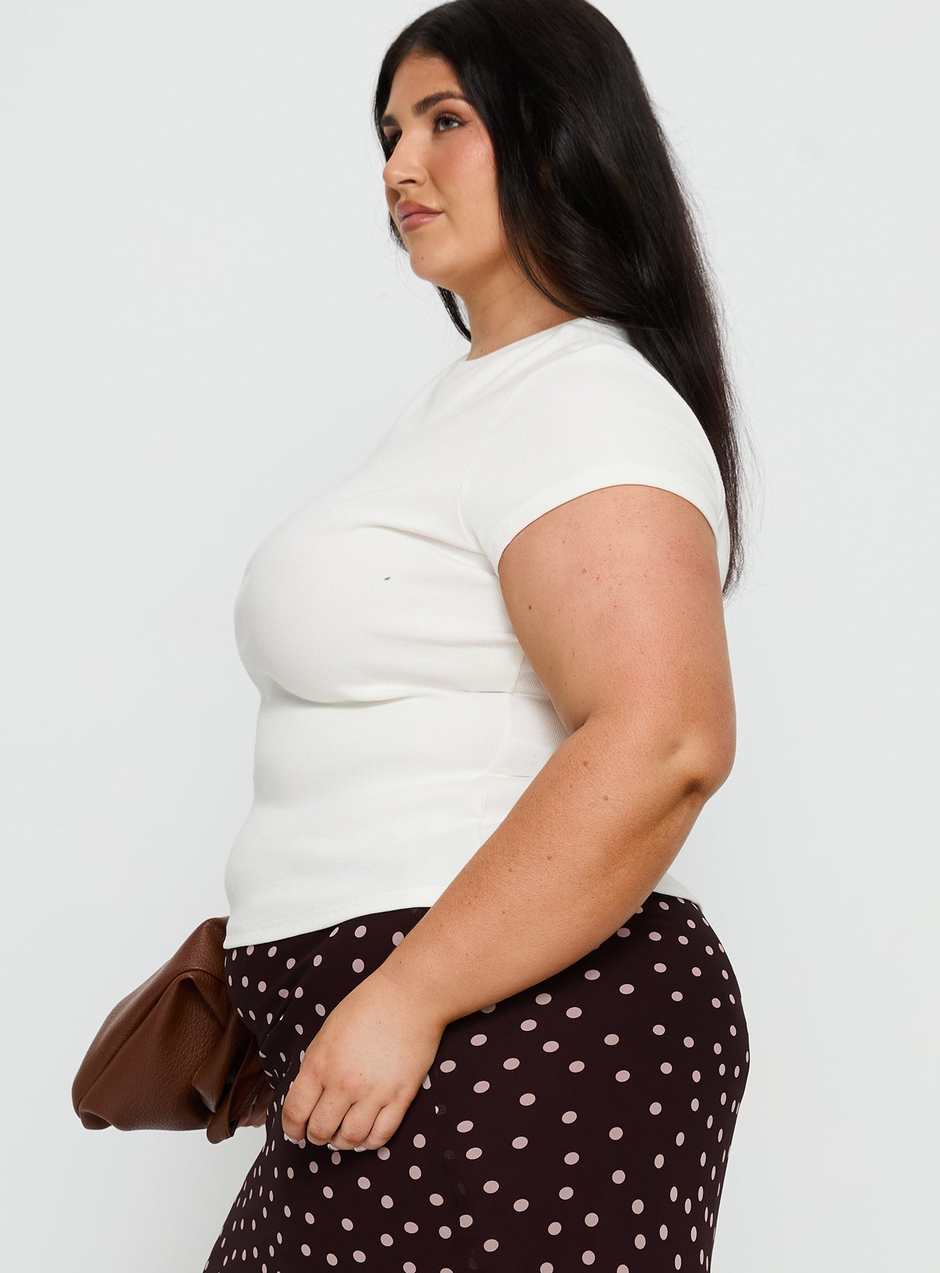 Baseline Longline Rib Top White Curve