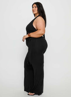 Enchantress Wide Leg Jumpsuit Black Curve