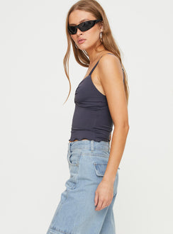 product Princess Polly Sleeveless High Neck  Greyer Top Slate