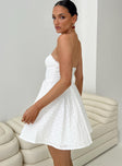Princess Polly Sweetheart Neckline  Nataria Strapless Mini Dress White
