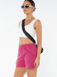 Cenzo Track Shorts Pink Princess Polly high-rise 