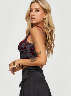 side view of model wearing Princess Polly Amirah Top Green Sleeveless Sweetheart 