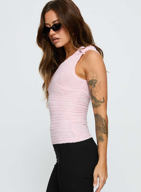 Cornella One Shoulder Top Pink