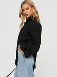 Shirt  Textured material, relaxed oversized fit, classic collar, drop shoulder, twin chest pockets Button-down fastening at front Non-stretch, unlined