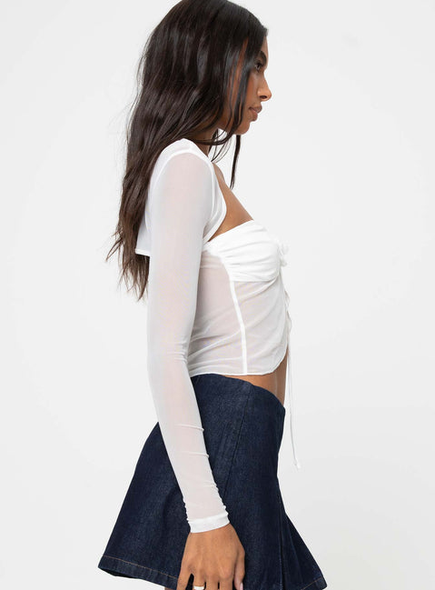 product Princess Polly Sleeveless Asymmetric Neckline  Aviles Two Piece Top White