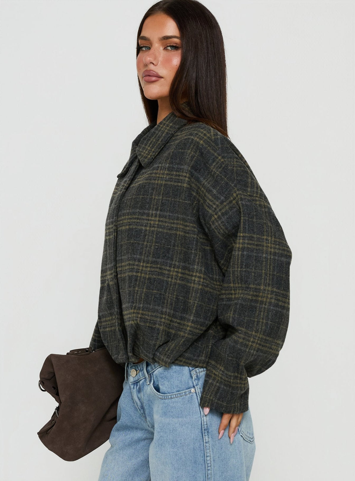 Dennie Bomer Jacket Charcoal / Green Plaid