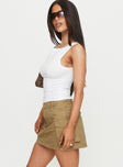 Lieutenant Cargo Mini Skirt Taupe Mini Skirts 