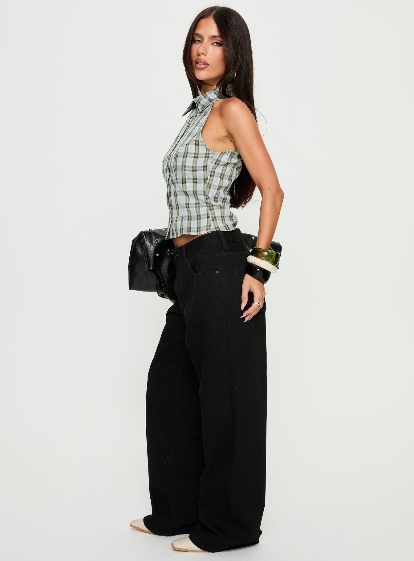 Serenitia Mid Rise Relaxed Jeans Jet Black