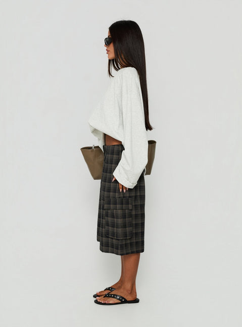Brenn Baggy Longline Shorts Kariert Multi