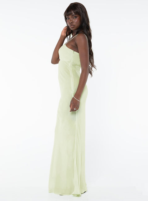 product Princess Polly Asymmetric Neckline  Freda Maxi Dress Lime