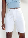 Get It Shorts White Denim Princess Polly mid-rise 