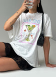 product Princess Polly Full Sleeves High Neck  Martini Oversized Tee White