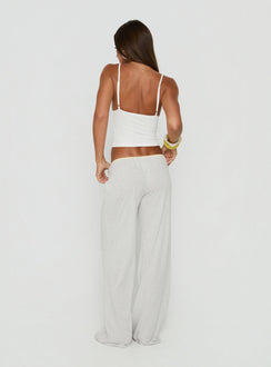 Jessika Ultra Low Trousers Yellow / Grey Marle