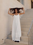 product Princess Polly Crew Neck  Milden Linen Blend Maxi Dress White