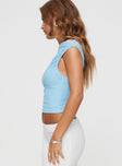 Mesh crop top High neckline, ruched design Good stretch, fully lined