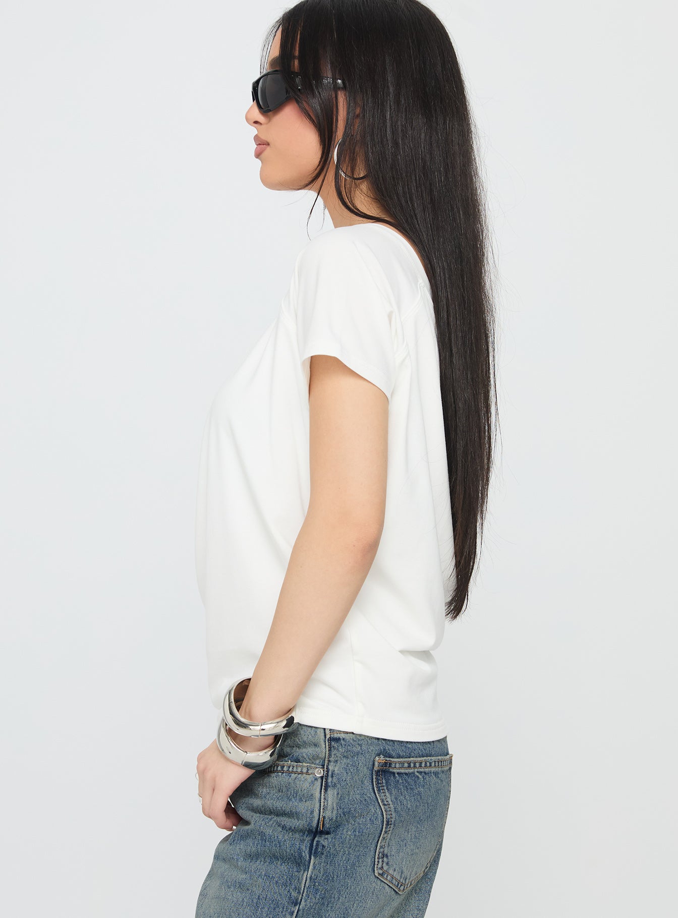 Icon Baby Off Shoulder Top White