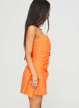 Bradwell Strapless Mini Dress Orange