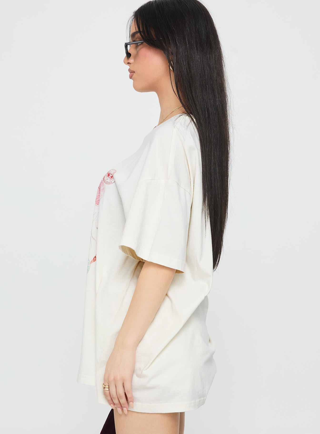 Hawaii Locale Oversized Graphic Tee Marshmellow