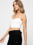 product Princess Polly Sleeveless Asymmetric Neckline  Juanita Top White