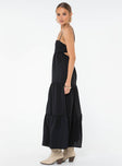 Princess Polly Square Neck  Dunster Maxi Dress Black