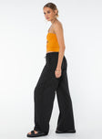 product Princess Polly High Waisted Pants  Ogilvie Linen Blend Pants Black