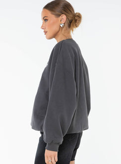 Speeder Sweatshirt Charcoal Princess Polly  long 