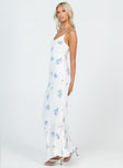 product Princess Polly Sweetheart Neckline  Sing Along Maxi Dress White / Blue Tall