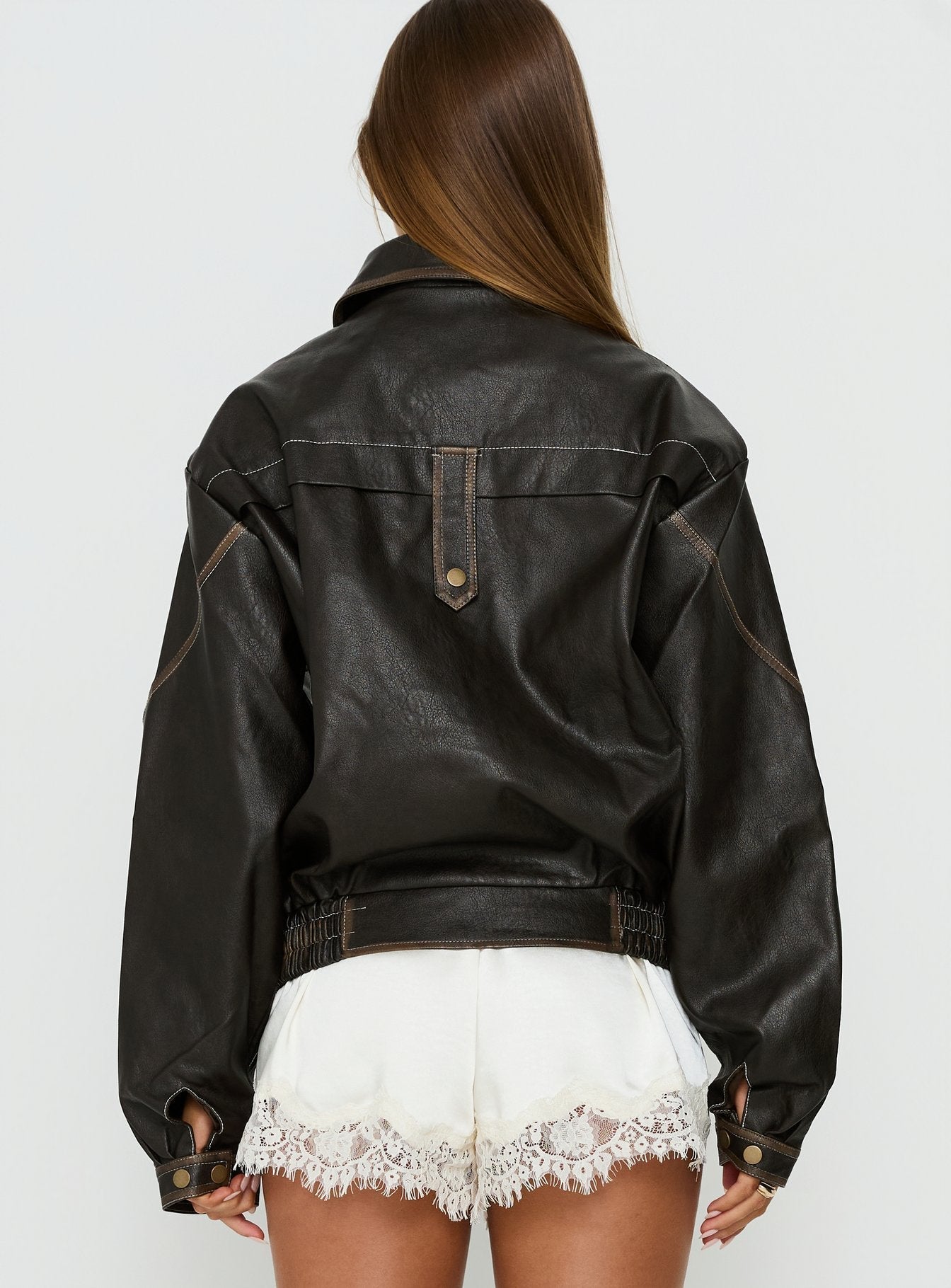 Jaxton Jacke aus Kunstleder, Braun