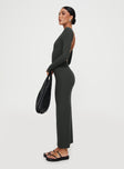 product Princess Polly Asymmetric Neckline  Begala Long Sleeve Maxi Dress Slate